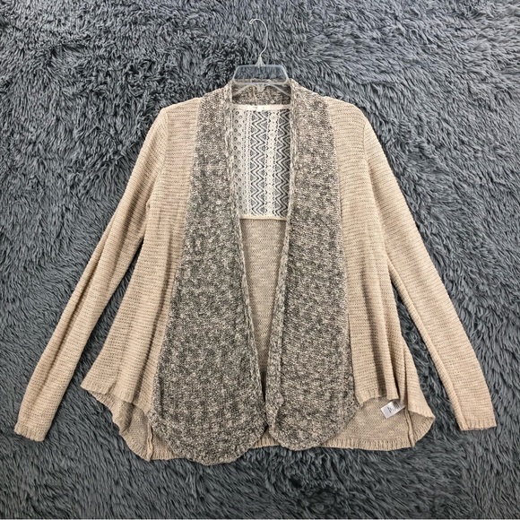 Maurices Sweater Womens Small Lace Open Knit Long Sleeve Sweater Cardigan - Picture 1 of 10